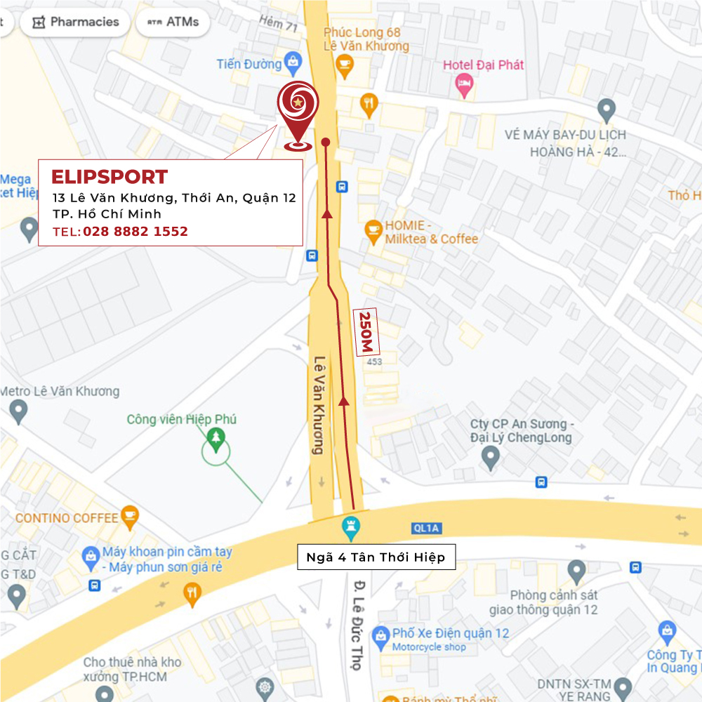 Bản đồ chi nhánh Elipcare Quận 12 (Lê Văn Khương)
