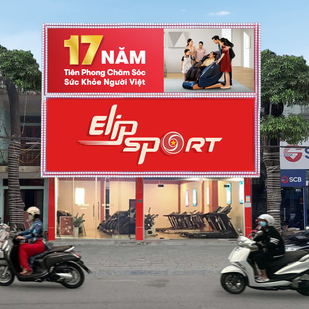 Mặt tiền cửa hàng bán ghế massage Elipsport Thanh Hóa