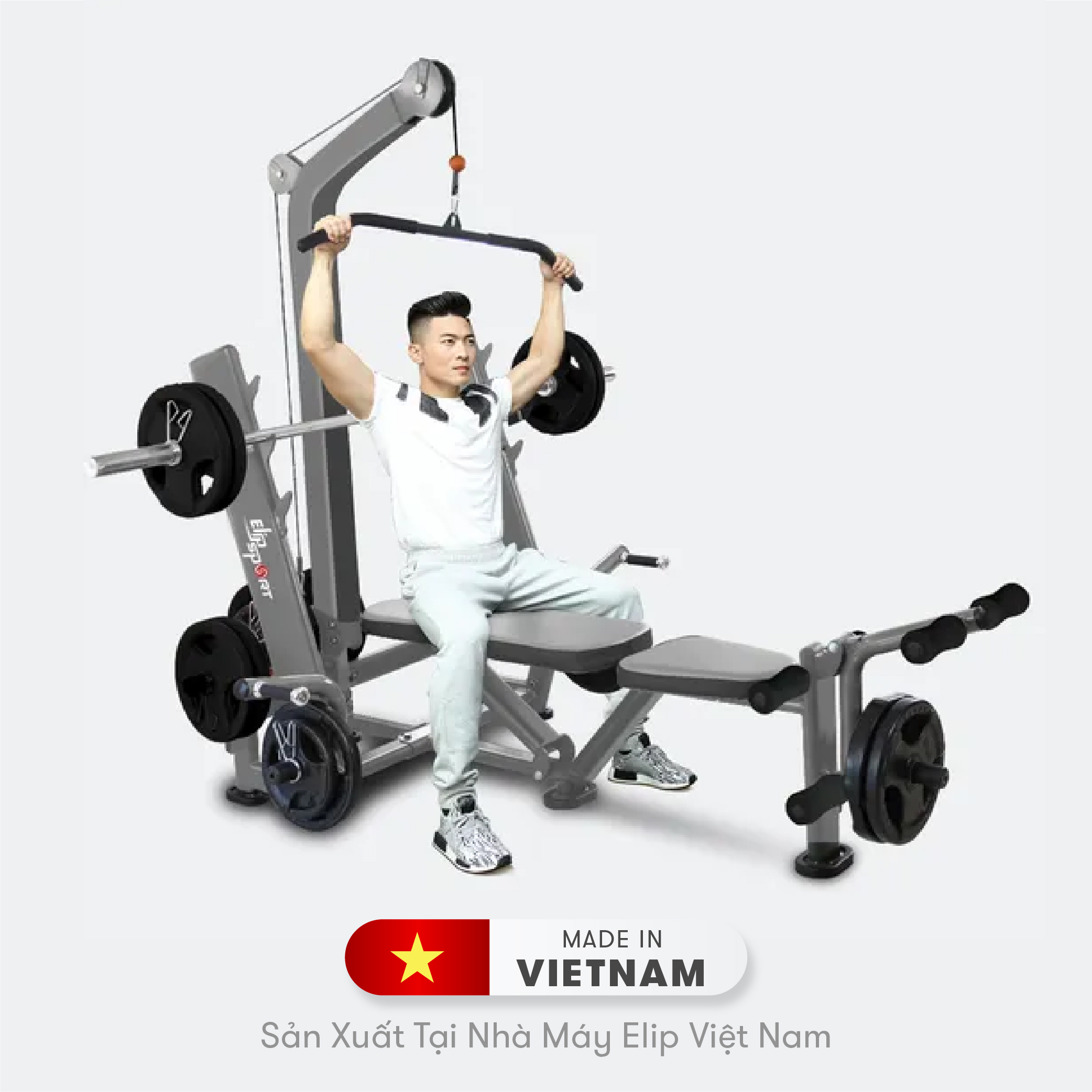 Ảnh sản phẩm Ghế tạ đa năng Elip Power Max 9in1 - Gray